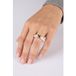 Purelei Lovely Ring Anxiety Fidget bague pour femme, bague élastique en perles avec cœur, perles de nacre et acier inoxydable, tailles S/M/L, plaqué or 18 carats, bijoux faits main