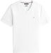 Tommy Hilfiger Heren T-shirt met korte mouwen Essential Tee met V-hals, Wit (wit), XS