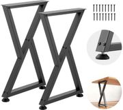 Vevor Tafelpoten, Set van 2, 472x740 mm, Z-Vormig Tafelonderstel, Draagvermogen 1000 Kg, Tafelpoten van Koolstofstaal, Meubelvoeten, Tafelonderstel, Tafelpoten voor Bureaus, Salontafels, Eettafels, Zwart