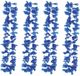Fiestas Guirca Hawaii krans/slinger - 12x - blauw - enfant/adultes - déguisement guirlandes tropicales fleurs