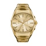 Diesel D-CURVE Heren Horloge 48 mm - Goudkleurig