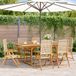 Prolenta Maison Exclusive Tuinset voor in de tuin, 7-delig, van polyrotan en massief hout, beige kleur