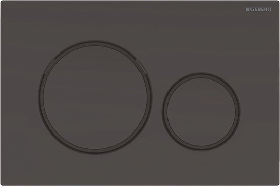 Geberit Sigma20 Bedieningsplaat - Zwart - RVS - 2-Toets