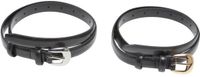 Urban Classics Chunky Buckle Slim 2Pack Riem - S/M - Zwart/Zwart