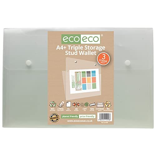 eco-eco A4+ 95% Gerecyclede drievoudige opslag Stud Portemonnee