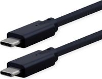 ROLINE USB3.2 Gen2x2 Kabel, C–C, M/M, 4K UHD-1, 20Gbit/s, 240W, zwart, 1,5 m
