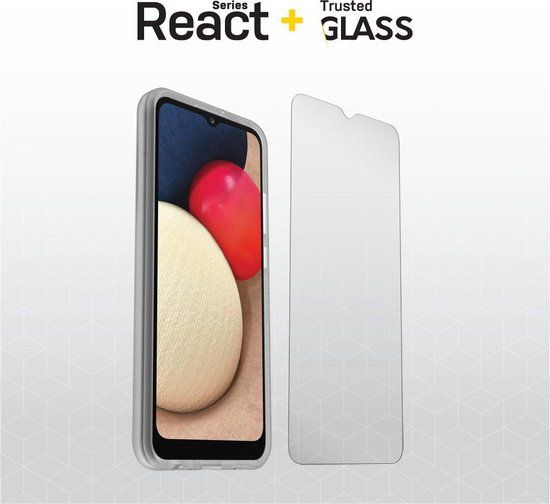 OtterBox React + Trusted Glass Samsung Galaxy A02s clear