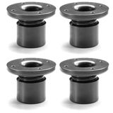 cyclingcolors Set van 4 in hoogte verstelbare meubelpoten, zwart, 15 mm ± 3 mm, in hoogte verstelbare schroeven
