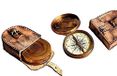 2.5 Robert Frost 2.5" Poem Compass with Handmade Leather Carrying Case Free Rustic Vintage Home Decor Gift