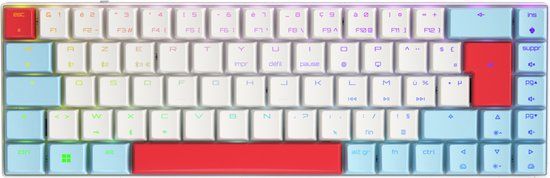 CHERRY MX-LP 2.1 Compact Wireless Toetsenbord Gamen RF-draadloos + Bluetooth AZERTY Frans Wit