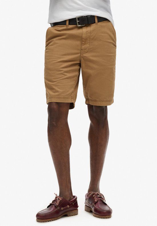 Superdry Vintage Officer Chino Shorts - Bruin - Maat 34 - Heren