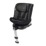 Foppapedretti Iturn I-Size Autostoel, 360 graden draaibaar, voor kinderen van 40 tot 150 cm lichaamslengte 0-12 jaar, conform ECE R129, Dualfix bevestiging (Isofix en Non), Safe Body Protection, zwart