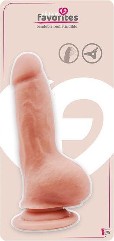 Dream Toys - All Time Favorites Bendable Realistic Dildo - 18 cm - Skin Tone