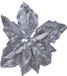 Decoris Kaemingk B.V. Kerstster - 23 cm - zilver glitter - op clip