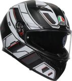 AGV K3 Rivia Integraalhelm - Zwart/Grijs - Maat S