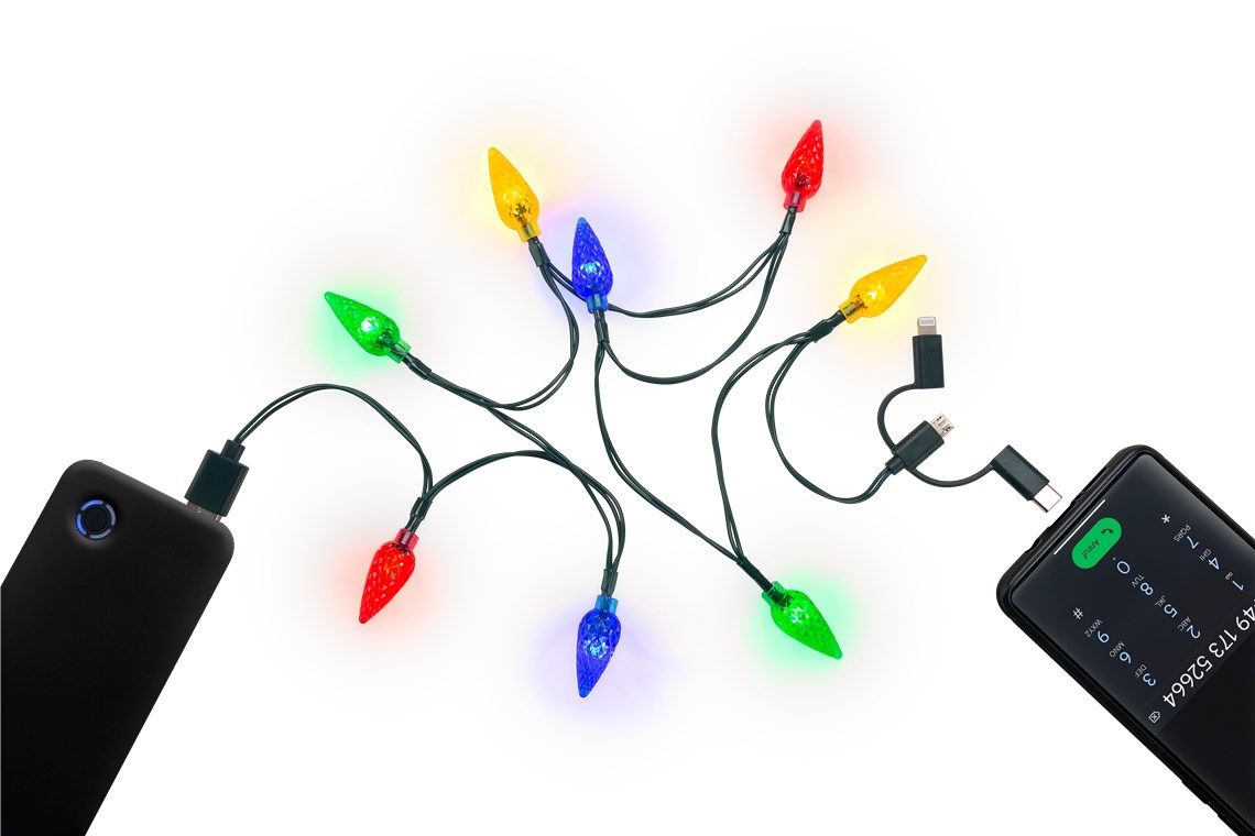 Goobay Fairy Lights - 8 LED Lights - Blue, Green, Red, Yellow - USB Powered
