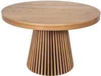 Vente-unique Uitschuifbare eettafel voor 4 tot 6 personen eikenfineer - Naturel - CARMIZA