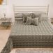 PETTI Artigiani Italiani - Quilt voor eenpersoonsbedden van zacht en warm fluweel, lente- en herfstdekbed, eenpersoonsdekbed, modder, 100% Made in Italy