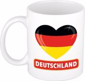 Bellatio Decorations Hartje Duitsland mok / beker 300 ml