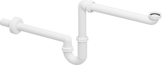 Bewonen Universal kunststof ruimtebesparende meubelsifon wit