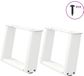 vidaXL Salontafelpoten 2 st u-vormig 50x(30-31) cm staal wit