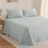 GAMUSI Nara Sprei - Gewatteerd - Superzacht - 235 x 270 cm + 2 Kussenslopen - Hemels - Lichtgewicht Quilt - OEKO-TEX