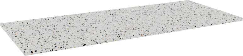 Balmani Stretto enkel of dubbel tablet Bianco Nero terrazzo 135 x 55,5 cm