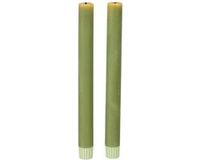 Countryfield LED-kaarsen met afstandsbediening 'Lyon' (Set van 2, Ø 2.2cm, Groen)