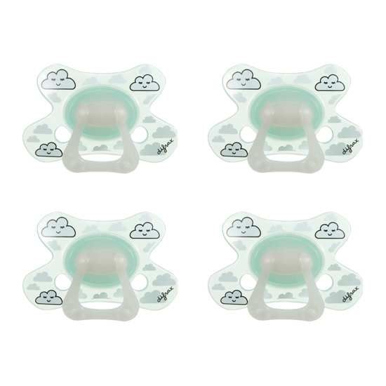 Difrax Fopspeen Natural 6+ maanden - Glow in the dark - 4 stuks
