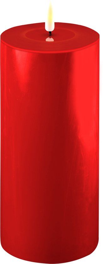 Deluxe Homeart LED Candle - 10 x 20 cm - Red