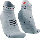 Compressport Pro Racing Socks v4.0 Ultralight Run Low Hardloopsokken Wit/Alloy Maat 42-44