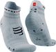 Compressport Pro Racing Socks v4.0 Ultralight Run Low Hardloopsokken Wit/Alloy Maat 42-44