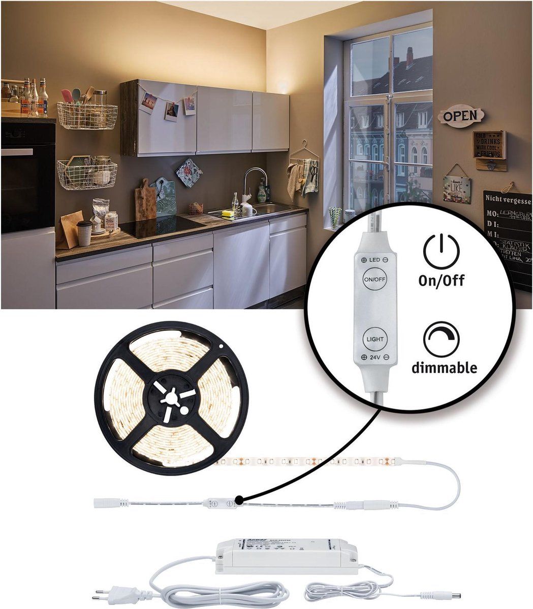 Paulmann SimpLED Power LED Strip Set 5m Warm Wit Dimbaar 50W