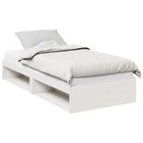 VidaXL Slaapbank met matras 90x200 cm massief grenenhout wit