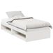 VidaXL Slaapbank met matras 90x200 cm massief grenenhout wit