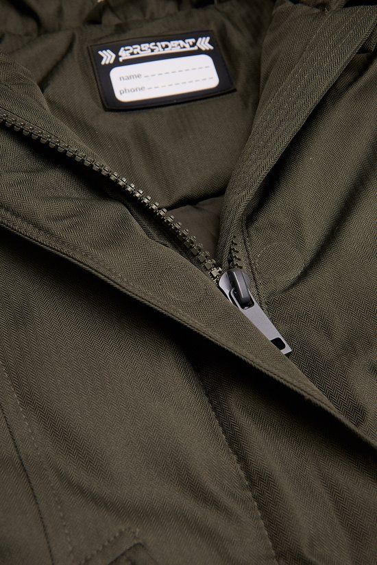 4PRESIDENT Perry Green Parka met capuchon Kinderen Lange mouw Polyester Groen