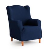 Maxifundas Elastische bankovertrek voor oorstoel, blauw, extra zacht, antislip en elastisch, model Inca