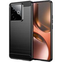 Realme Coque pour Realme GT 7 / GT 7T 5G - housse etui silicone gel carbone + film ecran - NOIR