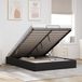 Maison Exclusive Lit Ottoman de luxe, structure noire, 152 x 203 cm, revêtement en velours
