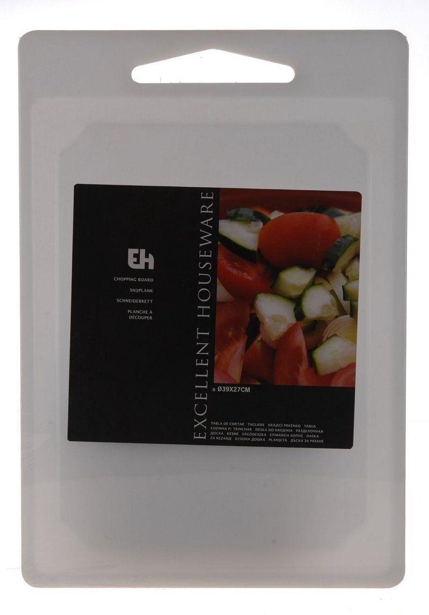 Snijplank kunststof naturel 39x27x1 cm - wit