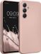 kwmobile metallic telefoonhoesje van TPU - geschikt voor Samsung Galaxy A54 5G - Flexible case voor smartphone - In metallic roségoud