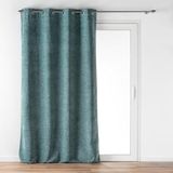 Douceur d'intérieur Velvet Curtain with Embossed Pattern (140 x 260 cm), Sage Green