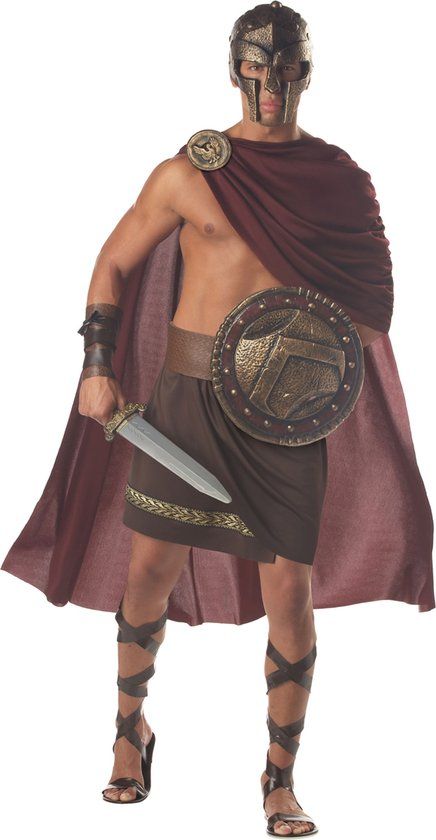 Romeins kostuum voor heren - XL - Bruin - Gladiator