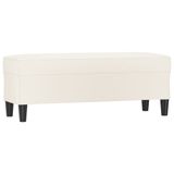 vidaXL Bankje 100x35x41 cm kunstleer crèmekleurig