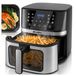 MalTec Friteuse à air chaud, sans graisse, 7 litres, XXL, 1800W, avec fenêtre de visualisation, 12 programmes, écran tactile LED. Airfryer, faible en calories, revêtement antiadhésif, protection contre la surchauffe