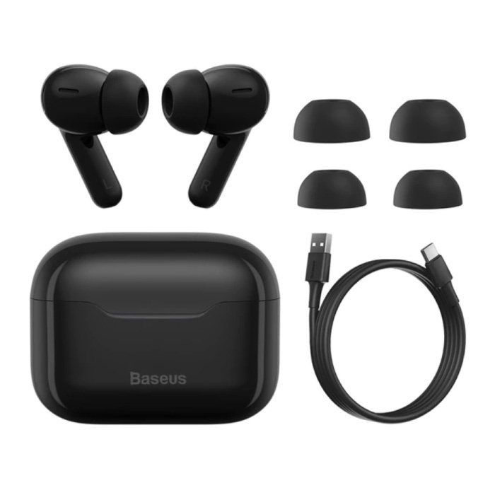 BASEUS S1 Draadloze Oortjes - ANC True Touch Control TWS Bluetooth 5 0 Earphones Earbuds Oortelefoon Zwart