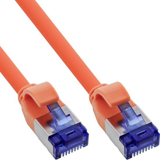 InLine SFTP CAT6a slimline flexibele netwerkkabel | TPE LSZH | oranje | 20 meter
