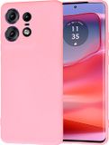 Techsuit Hoesje geschikt voor Motorola Edge 50 Pro - Soft Flex Silicone Back Cover - Chalk Pink