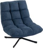 HOMCOM Accent Chair - Polyester - 75B x 95T x 90H cm - Donkerblauw