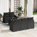 vidaXL Bankstel 6-delig Zwart Polyrattan